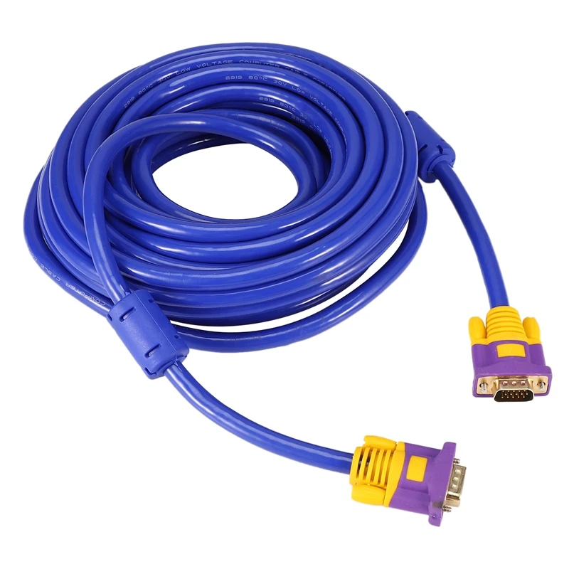 10 м VGA кабель мужской 3+ 9 HD полностью проводной 15 PIN для ЖК CRT проектор ПК ноутбук монитор