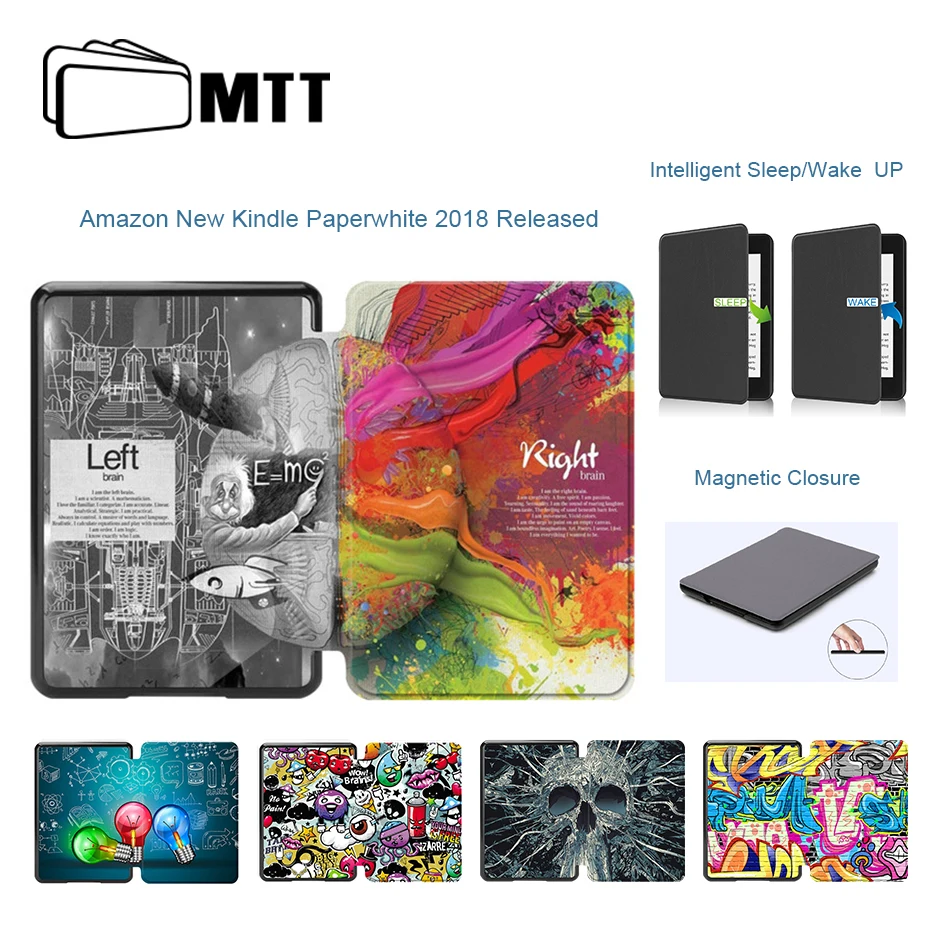 MTT из искусственной кожи чехол для amazon Kindle Paperwhite выпуск Graffit флип смарт-чехол для amazon Kindle Paperwhite 4 Чехол
