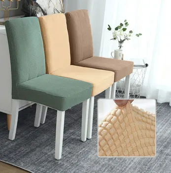 

Polar Fleece Fabric Chair Cover Removable Washable Chair Covers Seat Slipcovers Stretch Dining Seat Covers For Home Party Hotel