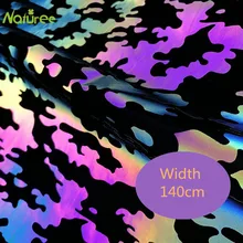 140 см Лазерная светоотражающая ткань по двору поверхность текстура дизайн ткань мягкие зеркальные костюмы DIY украшения Рождественская ткань