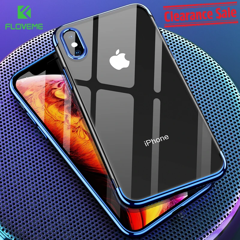 FLOVEME Transparent TPU Plating Phone Case For Huawei P10 Plus Mate 10 Luxury Silicone Cases Xiaomi mi 6 OPPO R9S Fundas |