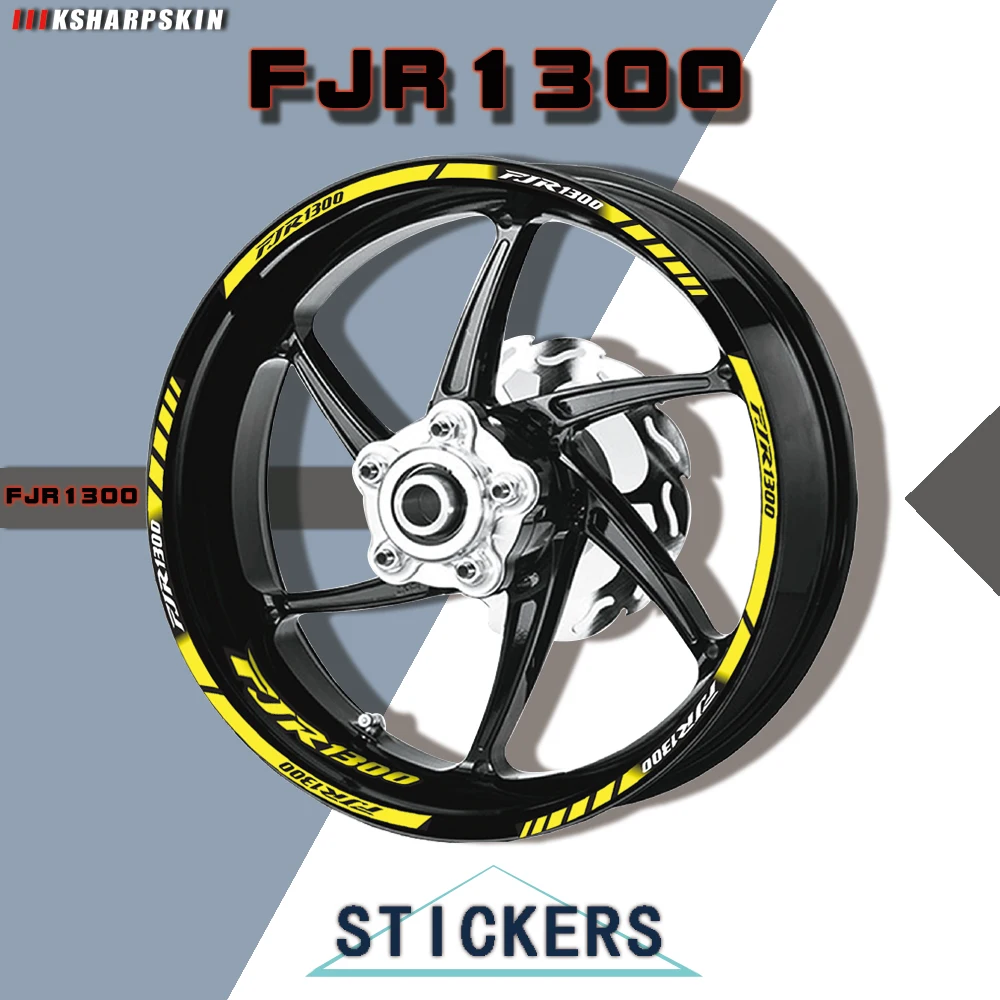 Free shipping motorcycle wheel stickers cool stripes reflective suitable for YAMAHA FJR1300 fjr 1300 | Автомобили и мотоциклы