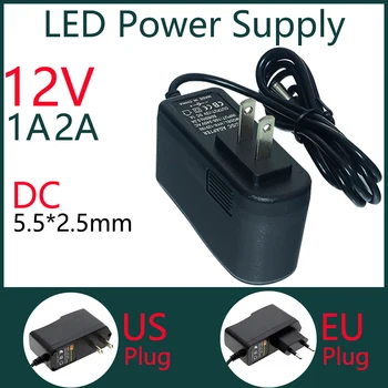 

LED Power Supply DC 12V Power Adapter AC 240V Lighting Transformers Output DC 12V 1A 2A 5.5*2.5mm Power Supply For LED Strip