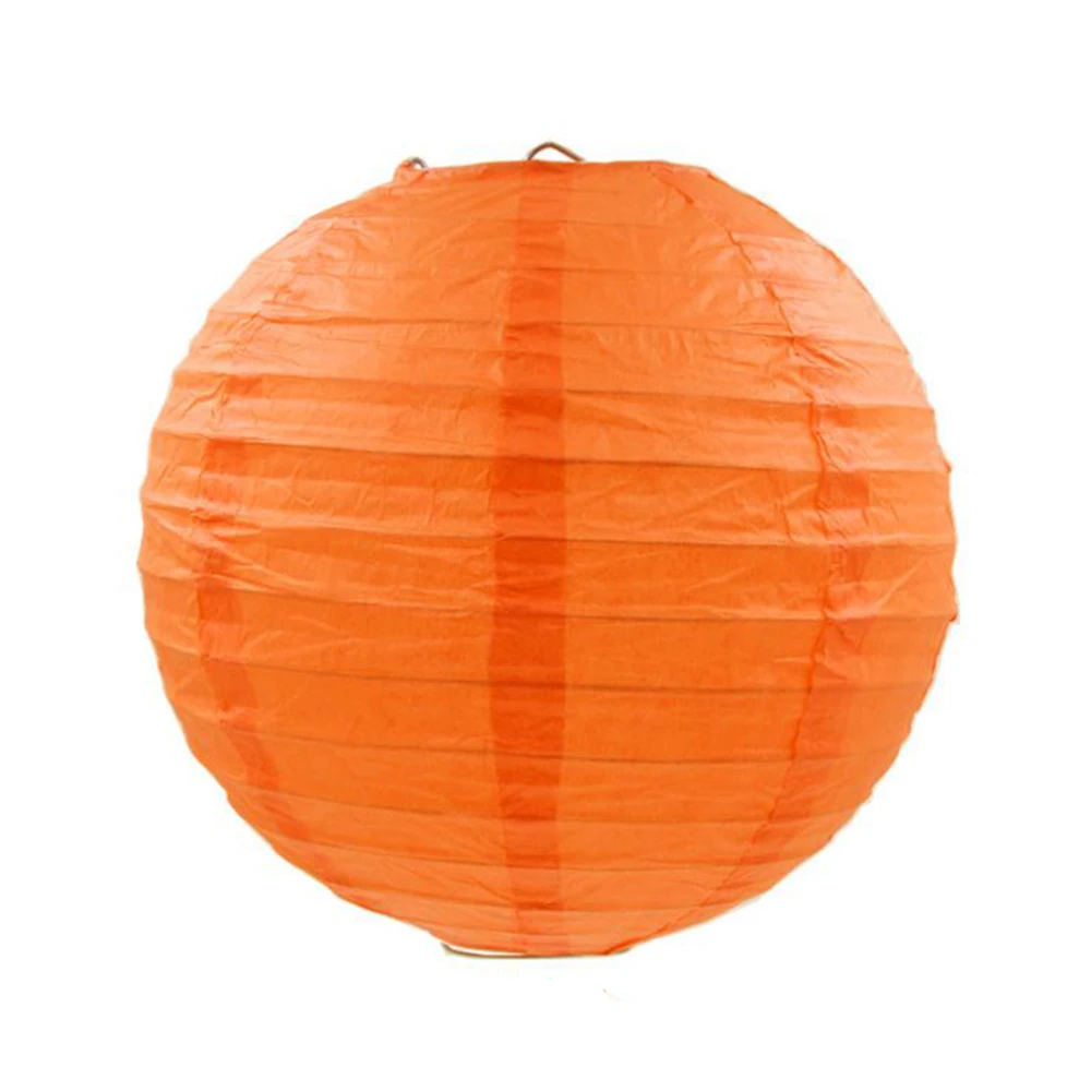 Orange red 20/24 дюймов Круглые Китайские бумажные фонарики украшения для свадьбы и дня рождения подарок ремесло DIY Lampion Висячие шары вечерние принадлежности - Цвет: Orange red