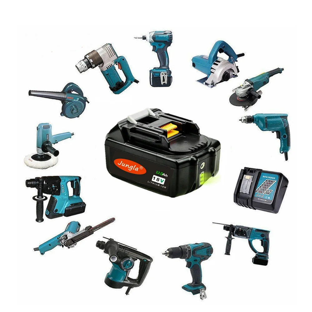 1/2/3pcs18v 12000mAh 12.0Ah RechargeableFor Makita электроинструменты батарея с светодиодный Литий
