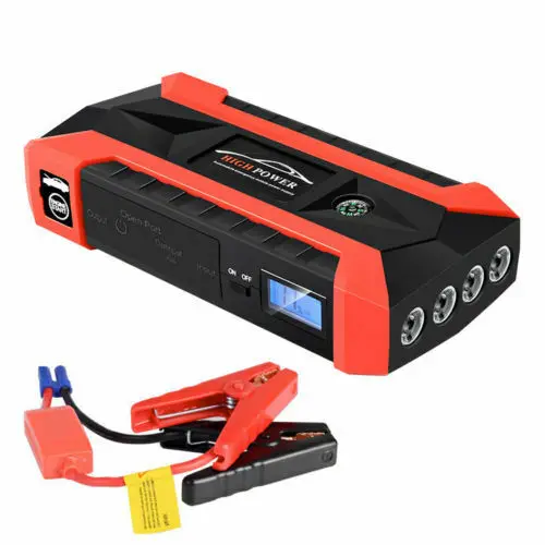 

89800mAh 12V Car Jump Starter Pack LCD 4 USB Charger Battery Power Bank Fast Charging Car Emergency Start Power