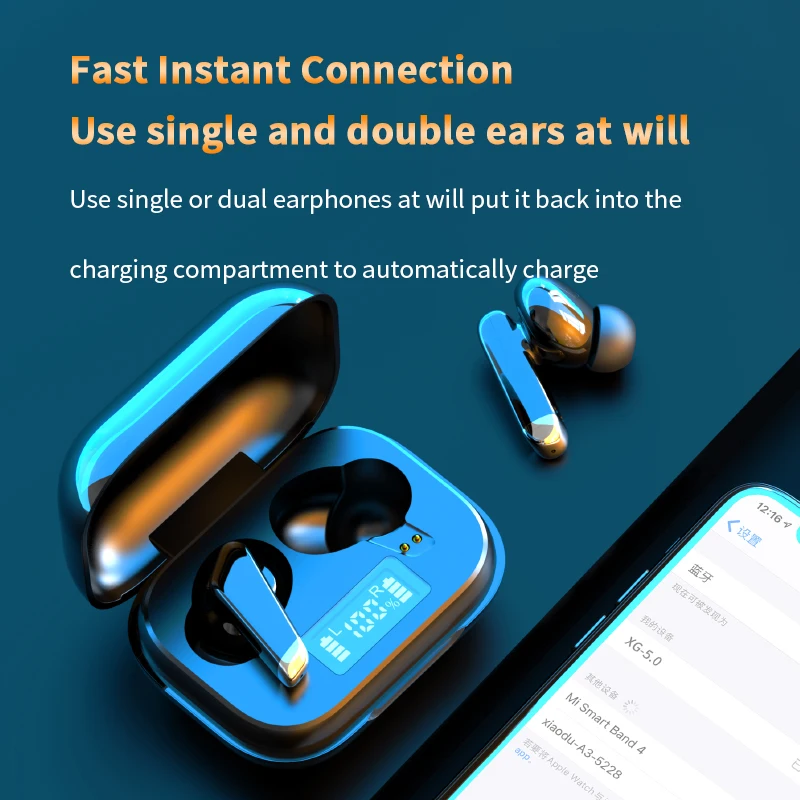Bluetooth Earphones TWS Wireless Blutooth 5 0 Earphone Handsfree Headphone Noise reduction Sports Earbuds Gaming Headset Phone