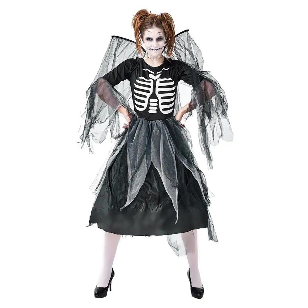 Donna Strega Diavolo Angel Scheletro la Sposa Cadavere Costume Halloween