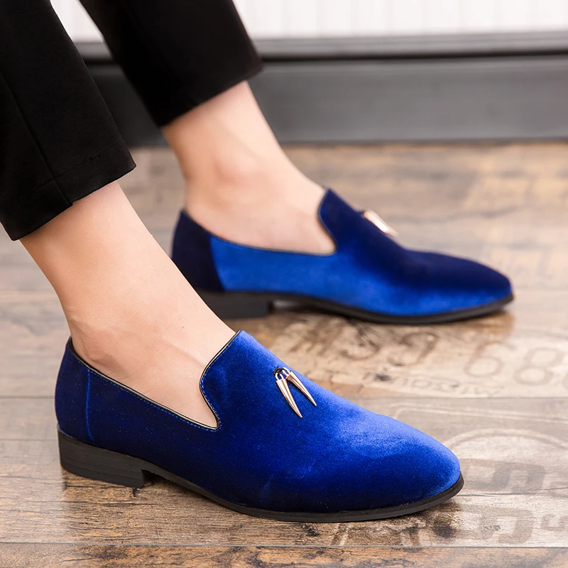 New 2021 Velvet Men Loafers Luxury 