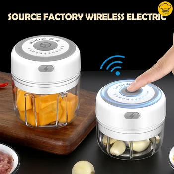 

vegetable slicer kichen accessories Mini wireless,electric garlic masher kitchen gagets portable artifact,USB charging