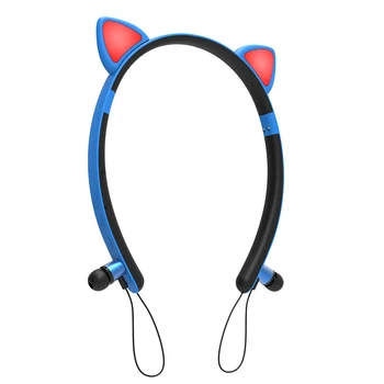 

Lightweight Cat Ear LED Light Glowing Wireless Gaming Outdoor Stereo Sound HIFI Portable Fashion Bluetooth Headset With Mic
