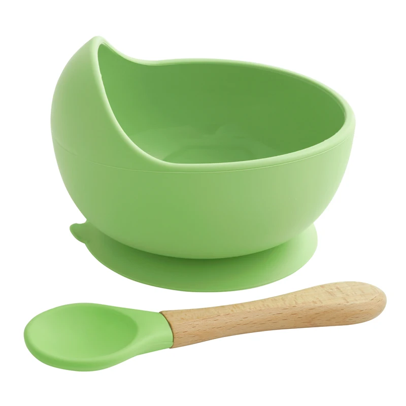 25 Colors High Quality Children's Tableware Feeding Solid Food Bowl Spoon Set Of Dishes Plates For Food Baby Stuff 2