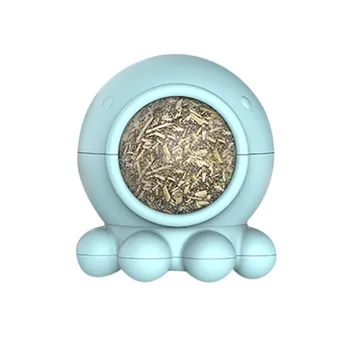

Cute Octopus Shape Catnip Ball 360 Degrees Rotating Cat Chew Ball Toy Kitten Snack Teeth Clean Interactive Toy
