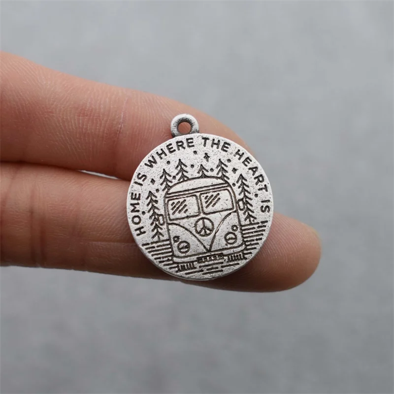 

15 шт. гравировкой Дом там, где сердце подвеска в форме на открытом воздухе украшения