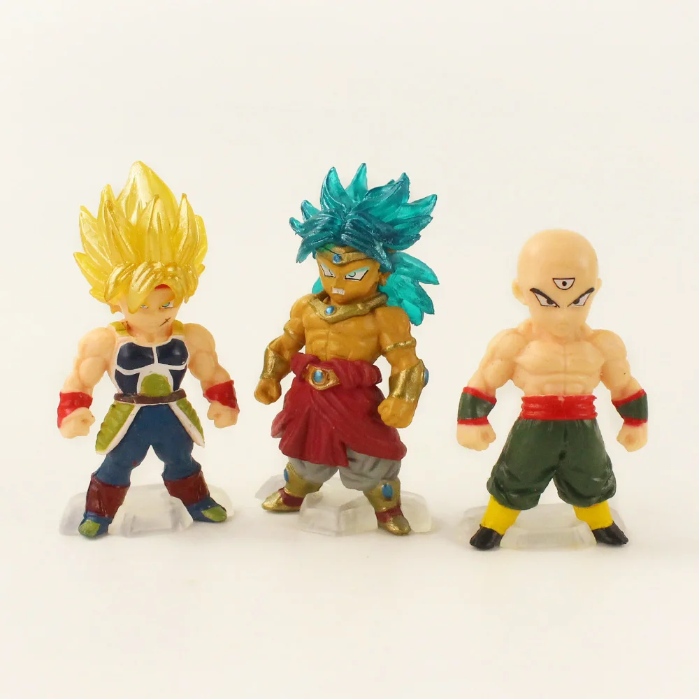8Pcs Dragon Ball Japanese Anime Super Saiyan Goku Hand-Made Ornaments  Cartoon Surrounding Movable Dolls Children's Day Gift