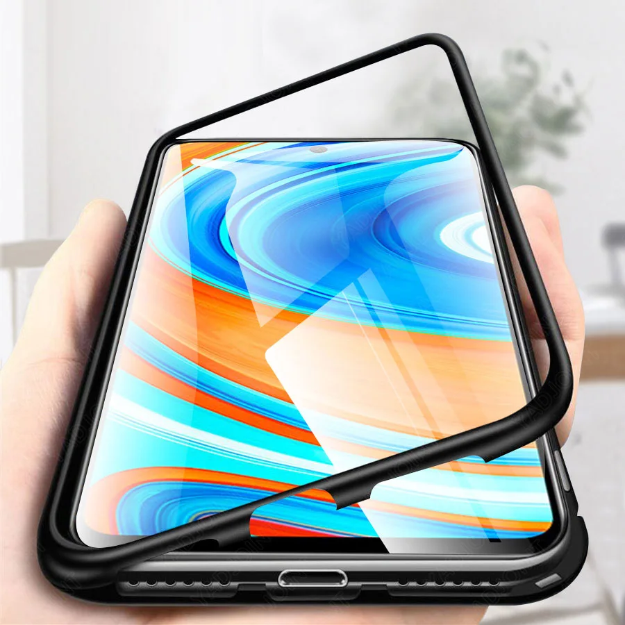 Магнитный адсорбционный металлический чехол для Xiaomi Redmi Note 9 Pro Max 8 8T 7 6 10 8A 7A Mi 9T Lite