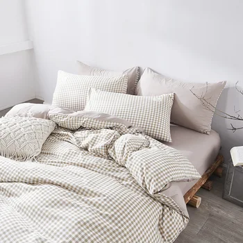 

Simple Solid Color Bedding Set Teen Adult Duvet Cover Sheet Bed Cover Queen King Size Beddings Juegos De Cama