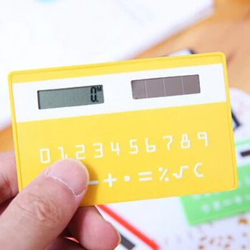 

Practical Portable Solar Energy Stationery Card Mini Calculator Handheld Ultra-thin Calculators