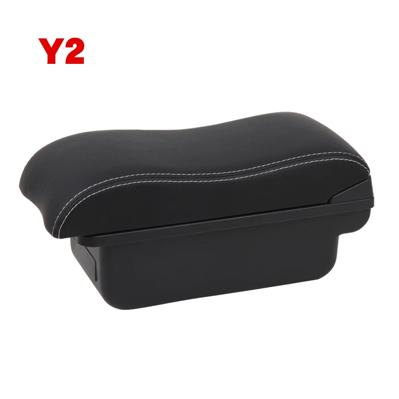 For Suzuki Vitara Armrest Box Universal Car Central Armrest Storage Box cup holder ashtray modification accessories - Color Name: Y2-White Thread