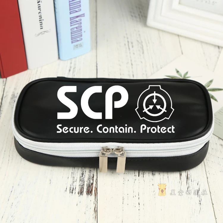 SCP Косплэй из искусственной кожи Школьные Карандаш Чехол сумка для хранения подарочный набор кисточек для макияжа сумка