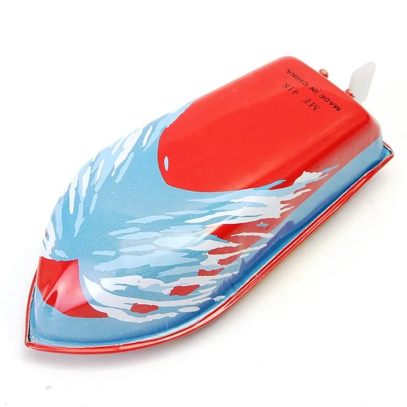 1Pc Collectible Candle Powered Steam Boat Tin Toy Vintage Style