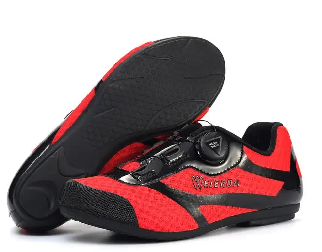 Новинка, нескользящая обувь для горного велосипеда, нескользящая, износостойкая обувь для верховой езды, обувь для велоспорта - Цвет: red