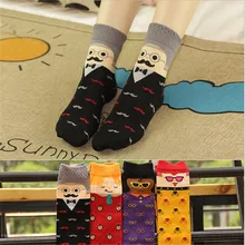 Рекомендуем! Женские носки с героями мультфильмов; 4 пар/лот; цветные теплые носки с героями мультфильмов; женские забавные хлопковые носки