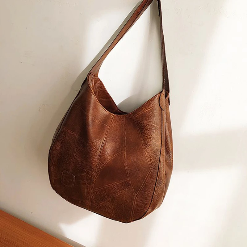 DCRYWRX Handbag Fashion Single Shoulder Diagonal Bag PU Leather Vintage Hobo Handbags Shoulder Bags Large Capacity Personality Handbag DCRYWRX Handbag Fashion Single Shoulder Diagonal Bag PU Leather Vintage Hobo Handbags Shoulder Bags Large Capacity Personality Handbag