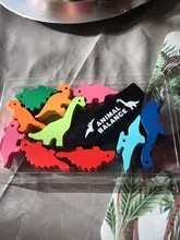 Juego de bloques de construcción Montessori para niños, juguete educativo de bloques de madera de alta calidad con diseño de dinosaurio