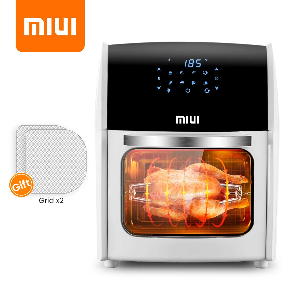 Электрическая жаровня MIUI аппарат для жарки без масла с тачскрином 5 в 1 10 л/12