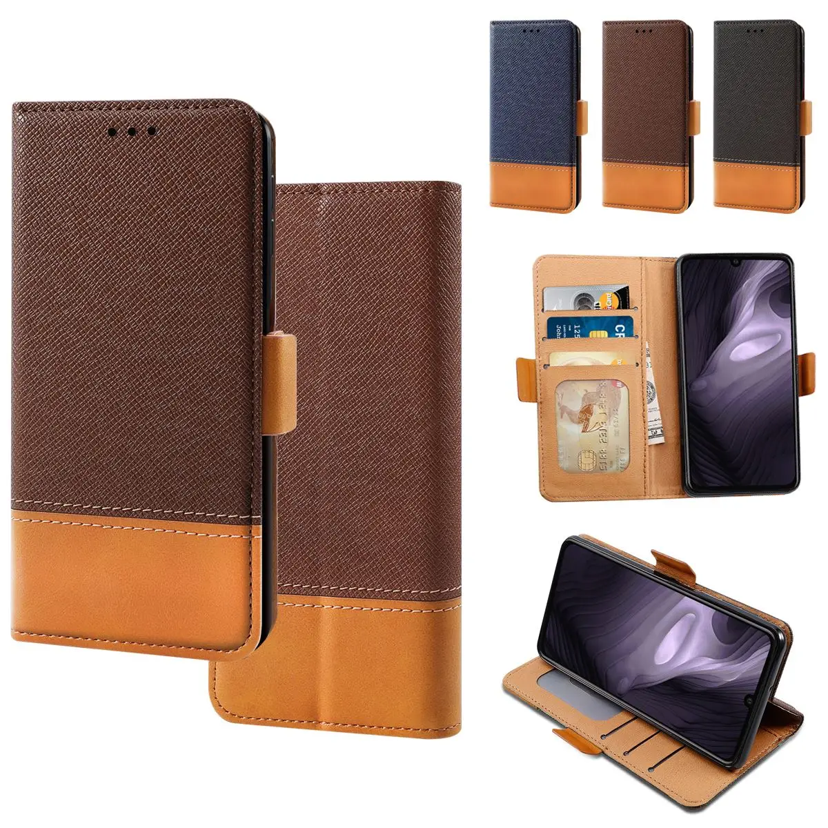 Для Samsung Galaxy Xcover 4s/Xcover 4 G390F чехол контрастный цвет искусственная кожа флип Стенд