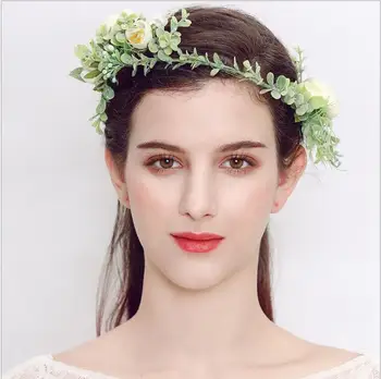 

Bridal Headdress Fashionable Ladies Hairbands Floral Hair Accessories Flower Crown Wedding Wedding Party Wreath TS68