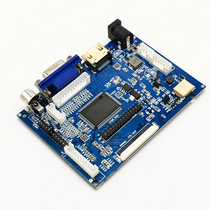 Scheda Driver LCD VGA + 2AV Per Schermi 6.5-9 Pollici AT065TN14 AT070TN92 800x480