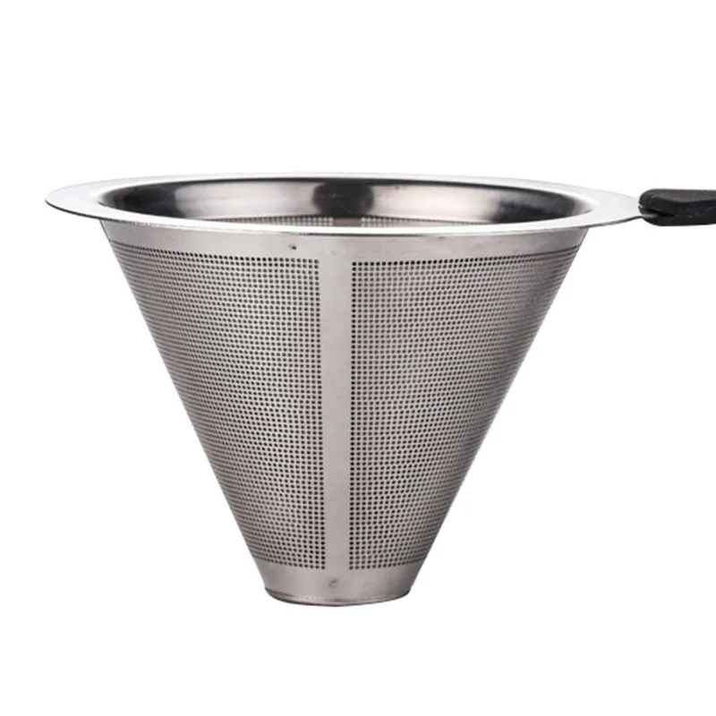 steel funnel Термостойкие Классические Стеклянные кофейники для кофе, Кофеварка, Кофеварка из нержавеющей стали, фильтр для кофе, капельный горшок, 400 мл - Цвет: steel funnel