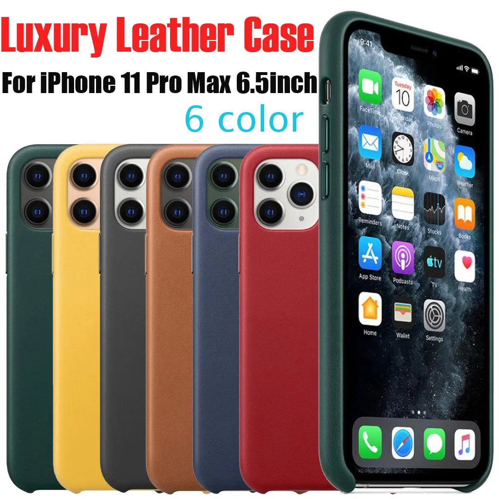 

Exact Fit SLIM & SMOOTH Original Leather Genuine Ultra-Thin Luxury Leather Case Cover Skin For iPhone 11 Pro Max 6.5inch