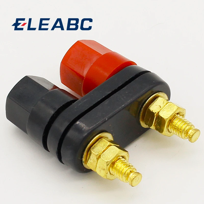 Plug-Jack Connector Terminals Banana-Plugs Binding-Post Black Couple Red Quality