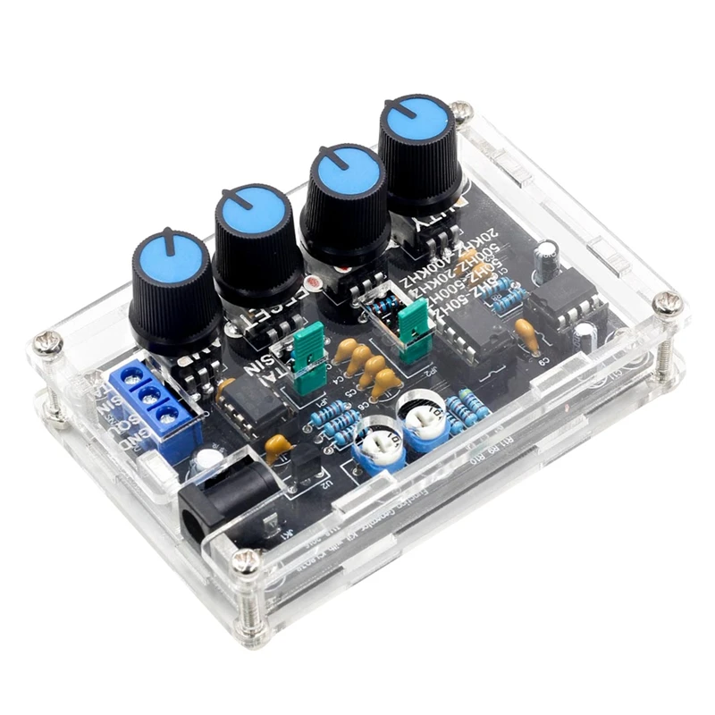 

Icl8038 Signal Generator Diy Kit Sine Triangle Square Sawtooth Output 5Hz~400Khz Adjustable Frequency Amplitude