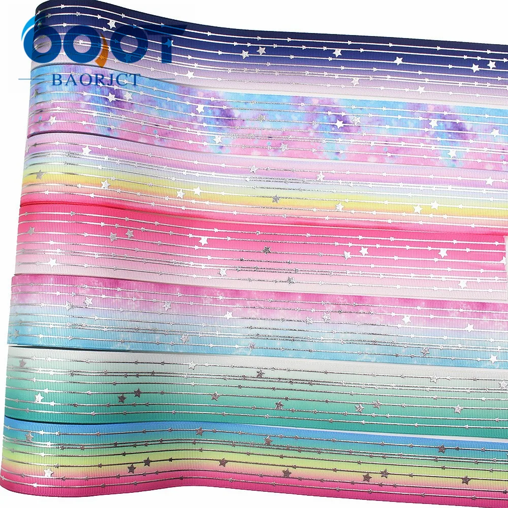 7 each one yards OOOT BAORJCT I-191211-2720, 38 мм 10 ярдов лазерный Серебряный мультфильм любовь напечатаны корсажная лента DIY головной убор свадебный подарок обёрточная бумага - Цвет: 7 each one yards