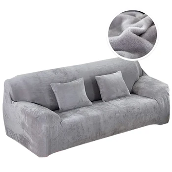 

Plush Thicken Sofa Cover for Living Room Elastic Furniture Couch Slipcover Chaise Longue Corner L Shaped Sofa Cover 1/2/3-seater