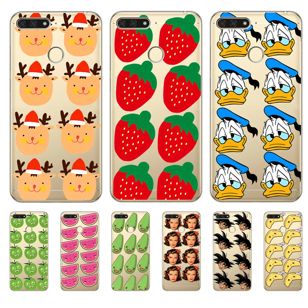 

fruit luxury For huawei Y5 Y6 II Prime Nova 2 3 4 3i Plus 2018 2017 phone case Cover Coque Etui funda etui capinha Donald Duck