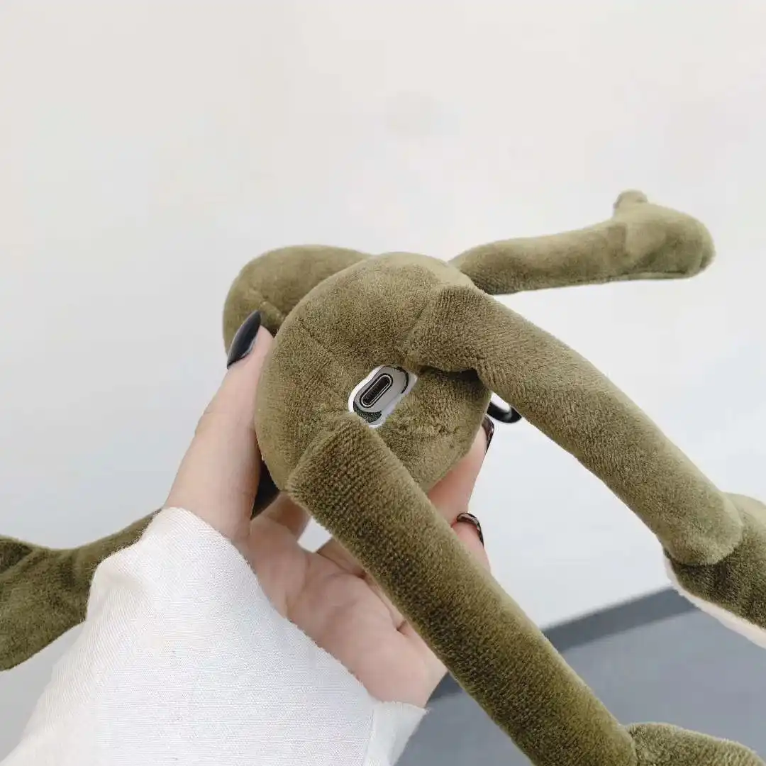 のためのかわいい Apple Airpods ケース 1 2 カーミットマイティフロッグ足カエルバッグ漫画のヘッドフォンボックスグリーンチャーム Bluetooth ケース Earphone Accessories Aliexpress