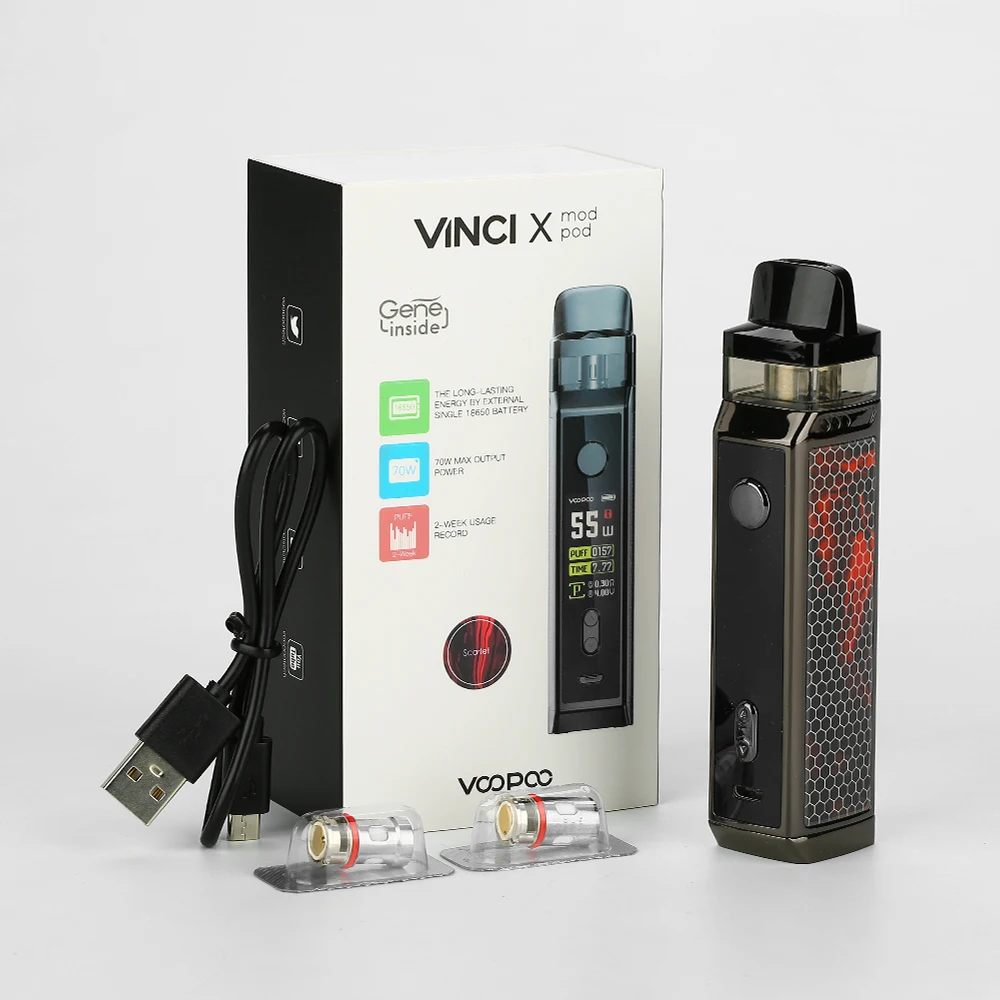 Горячая Распродажа 70 Вт набор VOOPOO VINCI X Pod с двойной системой катушки подходит для