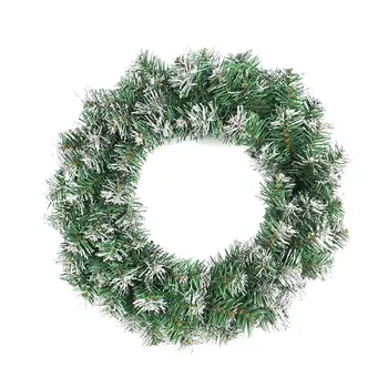 

30/40CM PVC Christmas Wreath Gold Powder Silver Garland For Door Hanging Window Shop Mall Ornament Home Decor