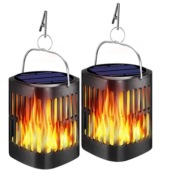 

2PCS Outdoor Hanging Solar Light, Solar Flashlight and USB Rechargeable Garden Courtyard Landscape Light