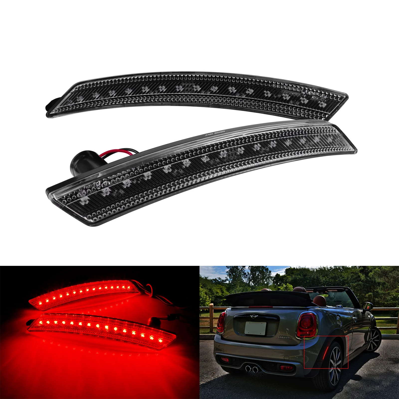 

2x For Mini R55 R56 R57 R60 R61 Cooper LED Rear Fender Side Marker Light Canbus