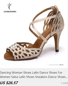 Latin Shoes Dance Shoes Girls Dance Jazz sneakers Ballroom Latin Dance Shoes Salsa Dance Shoes Women Sexy Green JuseDanc