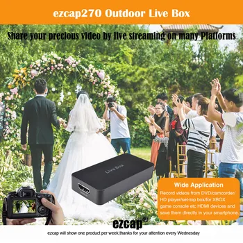

Mobile Phone Aluminum Alloy Grabber HDMI USB 2.0 Game Live Streaming Outdoor Video Card 1080p60 For IOS For Android