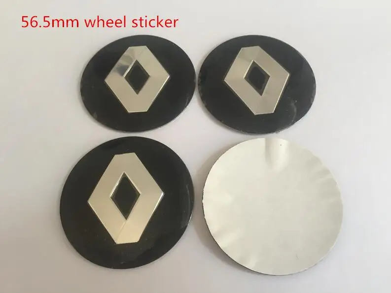 56mm black 1 20 шт. 54 56 57 60 65 68 Renault Clio Scenic TwinGo Laguna Megane 2 3 4 центральный колпак на колесо автомобиля значок Пылезащитная Крышка эмблема наклейка - Цвет: 56mm black 1