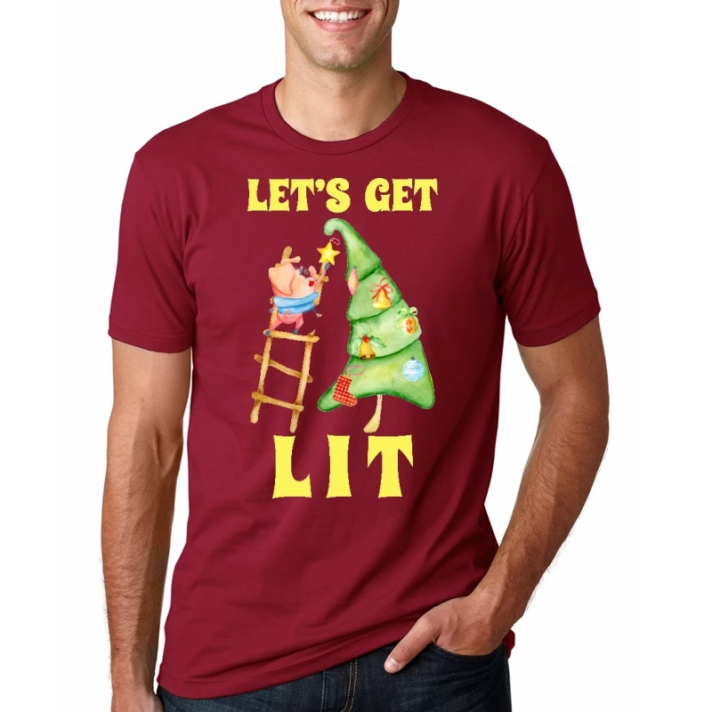 Let's Get LIT T-shirt Funny English Teacher book graphic men fashion cotton casual teacher day gift grunge tumblr harajuku tee |