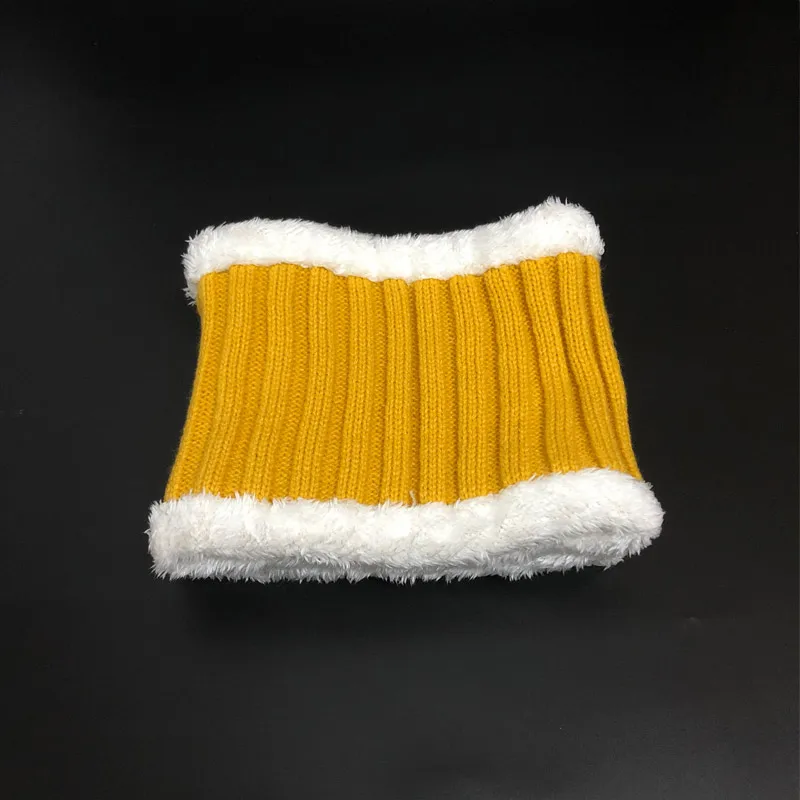 Детские зимние шапки, модные вязаные шапки Skullies, Детские шапочки для мальчиков и девочек, шапки с помпоном из натурального меха енота, Комплект детских шапок и шарфов